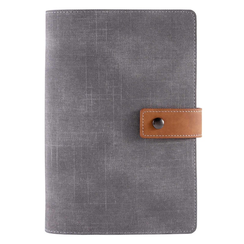 CAGIE A5 Refillable Faux Leather Traveler Notebook Binder Journals 6 Ring Binder Personal Organizer Travel Diary for Women Men Lined Grid Blank Paper with Calendar - Image 1